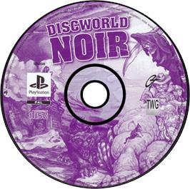 Artwork on the Disc for Discworld Noir on the Sony Playstation.