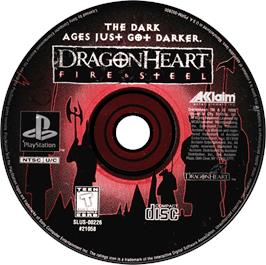 Artwork on the Disc for DragonHeart: Fire & Steel on the Sony Playstation.