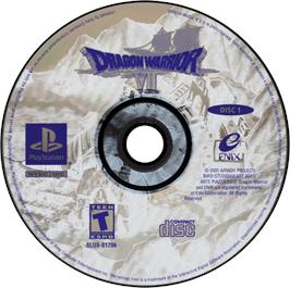 Artwork on the Disc for Dragon Warrior VII on the Sony Playstation.