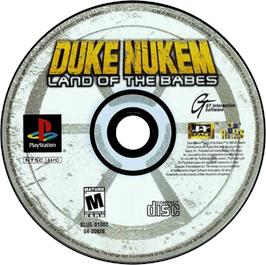Artwork on the Disc for Duke Nukem: Land of the Babes on the Sony Playstation.