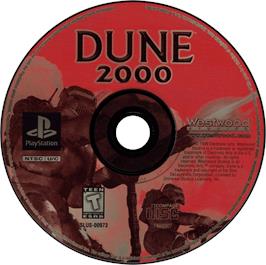 Artwork on the Disc for Dune 2000 on the Sony Playstation.