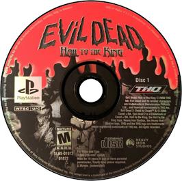 Artwork on the Disc for Evil Dead: Hail to the King on the Sony Playstation.