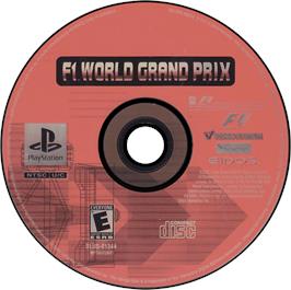 Artwork on the Disc for F1 World Grand Prix on the Sony Playstation.