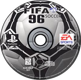 Artwork on the Disc for FIFA Soccer 96 on the Sony Playstation.