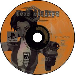 Artwork on the Disc for Fear Effect 2: Retro Helix on the Sony Playstation.