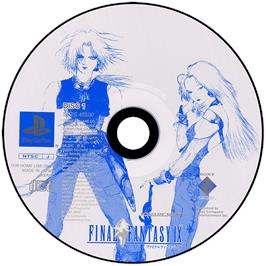 Artwork on the Disc for Final Fantasy IX on the Sony Playstation.