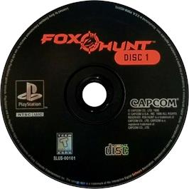 Artwork on the Disc for Fox Hunt on the Sony Playstation.