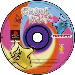 Artwork on the Disc for Ghoul Panic on the Sony Playstation.