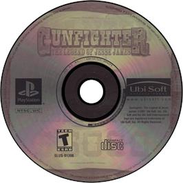 Artwork on the Disc for Gunfighter: The Legend of Jesse James on the Sony Playstation.