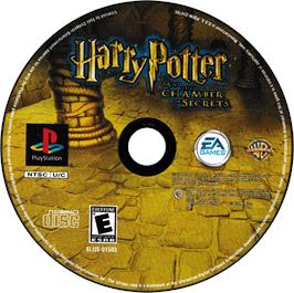 Artwork on the Disc for Harry Potter and the Chamber of Secrets on the Sony Playstation.