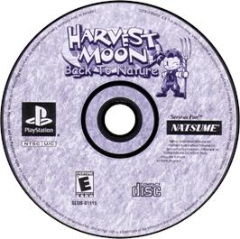 Artwork on the Disc for Harvest Moon: Back to Nature on the Sony Playstation.