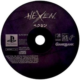 Artwork on the Disc for Hexen: Beyond Heretic on the Sony Playstation.