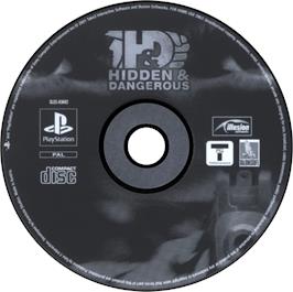 Artwork on the Disc for Hidden & Dangerous on the Sony Playstation.