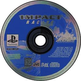 Artwork on the Disc for Impact Racing on the Sony Playstation.
