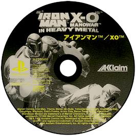 Artwork on the Disc for Iron Man / X-O Manowar in Heavy Metal on the Sony Playstation.