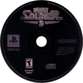 Artwork on the Disc for Iron Soldier 3 on the Sony Playstation.