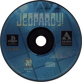 Artwork on the Disc for Jeopardy! on the Sony Playstation.