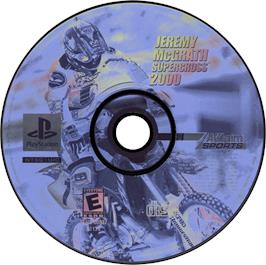 Artwork on the Disc for Jeremy McGrath Supercross 2000 on the Sony Playstation.