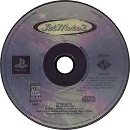 Artwork on the Disc for Jet Moto 2 on the Sony Playstation.