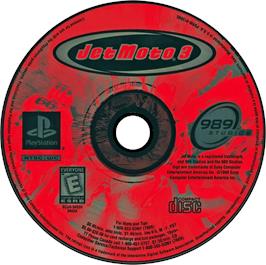 Artwork on the Disc for Jet Moto 3 on the Sony Playstation.