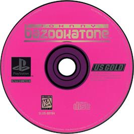 Artwork on the Disc for Johnny Bazookatone on the Sony Playstation.