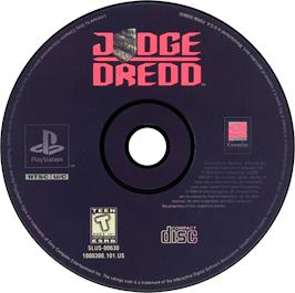 Artwork on the Disc for Judge Dredd on the Sony Playstation.