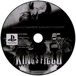 Artwork on the Disc for King's Field II on the Sony Playstation.