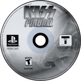 Artwork on the Disc for Kiss Pinball on the Sony Playstation.