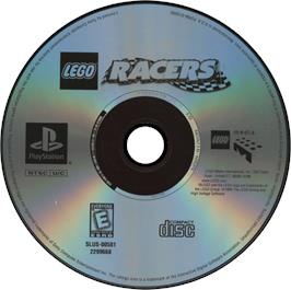 Artwork on the Disc for LEGO Racers on the Sony Playstation.