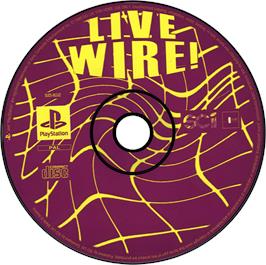 Artwork on the Disc for Live Wire! on the Sony Playstation.