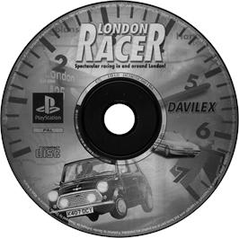 Artwork on the Disc for London Racer on the Sony Playstation.