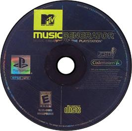 Artwork on the Disc for MTV: Music Generator on the Sony Playstation.
