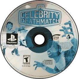 Artwork on the Disc for MTV Celebrity Deathmatch on the Sony Playstation.