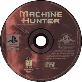 Artwork on the Disc for Machine Hunter on the Sony Playstation.