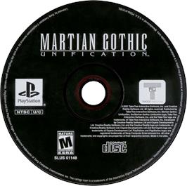 Artwork on the Disc for Martian Gothic: Unification on the Sony Playstation.