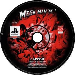 Artwork on the Disc for Mega Man X3 on the Sony Playstation.