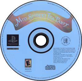 Artwork on the Disc for Miss Spider's Tea Party on the Sony Playstation.