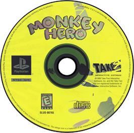 Artwork on the Disc for Monkey Hero on the Sony Playstation.