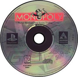 Artwork on the Disc for Monopoly on the Sony Playstation.