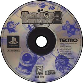 Artwork on the Disc for Monster Rancher 2 on the Sony Playstation.