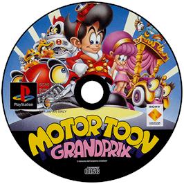 Artwork on the Disc for Motor Toon Grand Prix on the Sony Playstation.