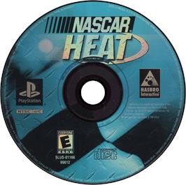 Artwork on the Disc for NASCAR Heat on the Sony Playstation.