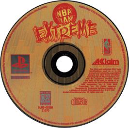 Artwork on the Disc for NBA Jam Extreme on the Sony Playstation.