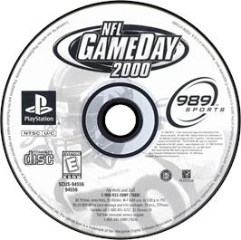 Artwork on the Disc for NFL GameDay 2000 on the Sony Playstation.