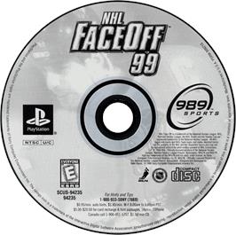 Artwork on the Disc for NHL FaceOff '99 on the Sony Playstation.