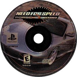 Artwork on the Disc for Need for Speed: Porsche Unleashed on the Sony Playstation.