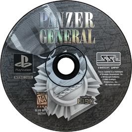 Artwork on the Disc for Panzer General on the Sony Playstation.