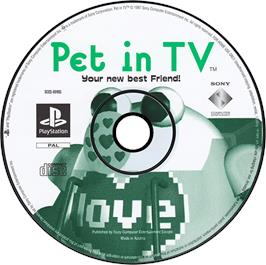Artwork on the Disc for Pet in TV on the Sony Playstation.