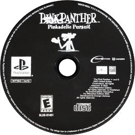 Artwork on the Disc for Pink Panther: Pinkadelic Pursuit on the Sony Playstation.