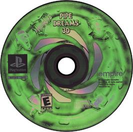 Artwork on the Disc for Pipe Dreams 3D on the Sony Playstation.